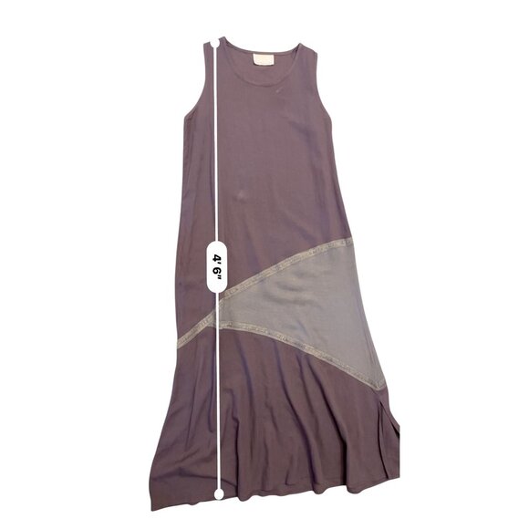 Vintage Spencer Alexis maxi dress & jacket rosette applique sz 12 USA lavender f - Picture 12 of 16